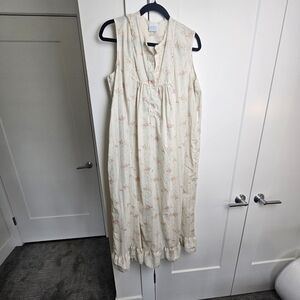 Merville Nightgown Women’s Large Day Dress House Shirt Floral Vintage nightie